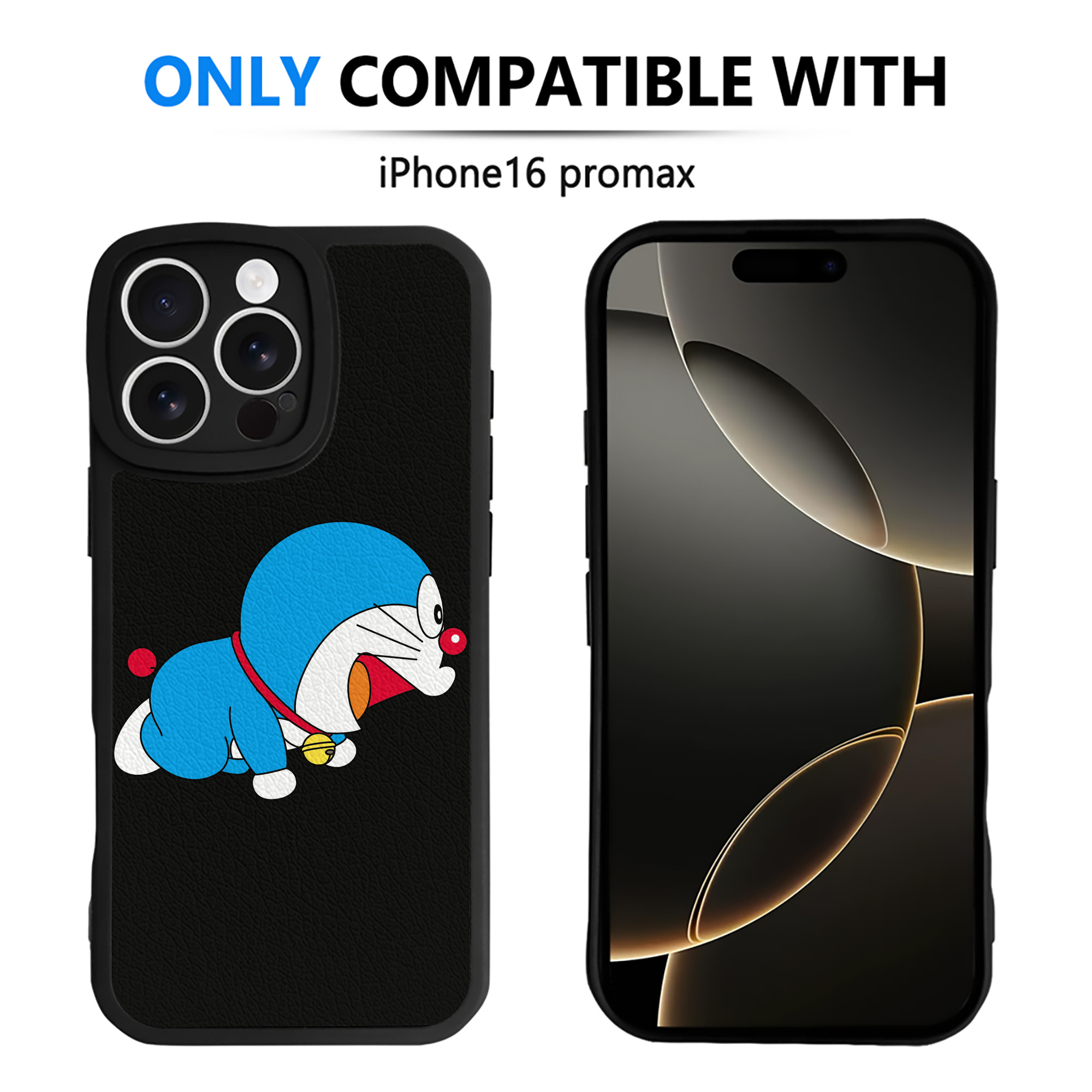 （画像用） ドラえもん Doraemon 【iPhone 16シリーズ対応】シリコンスマホケース（レザー調） 材質：シリコン